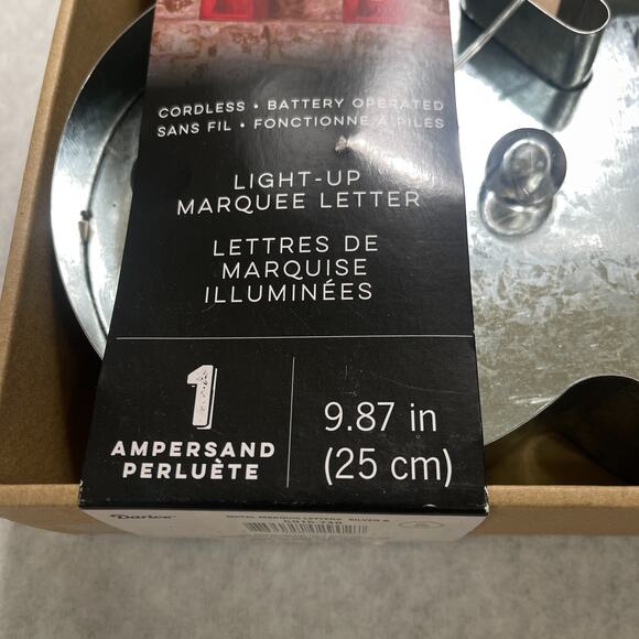 Marquee Light-up Letter Metal Ampersand Symbol Decor 10in Tall - Picture 3 of 5